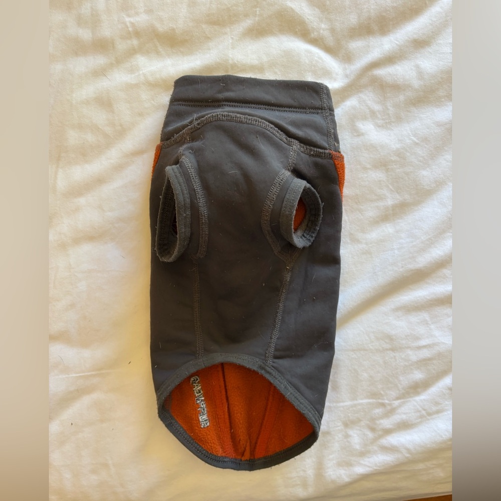 RuffWear Orange and Black Fleece Dog Pullover - Picture 2 of 7